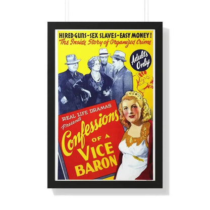 CONFESSIONS OF A VICE BARON 1943 - Framed Movie Poster - The Sticker Space