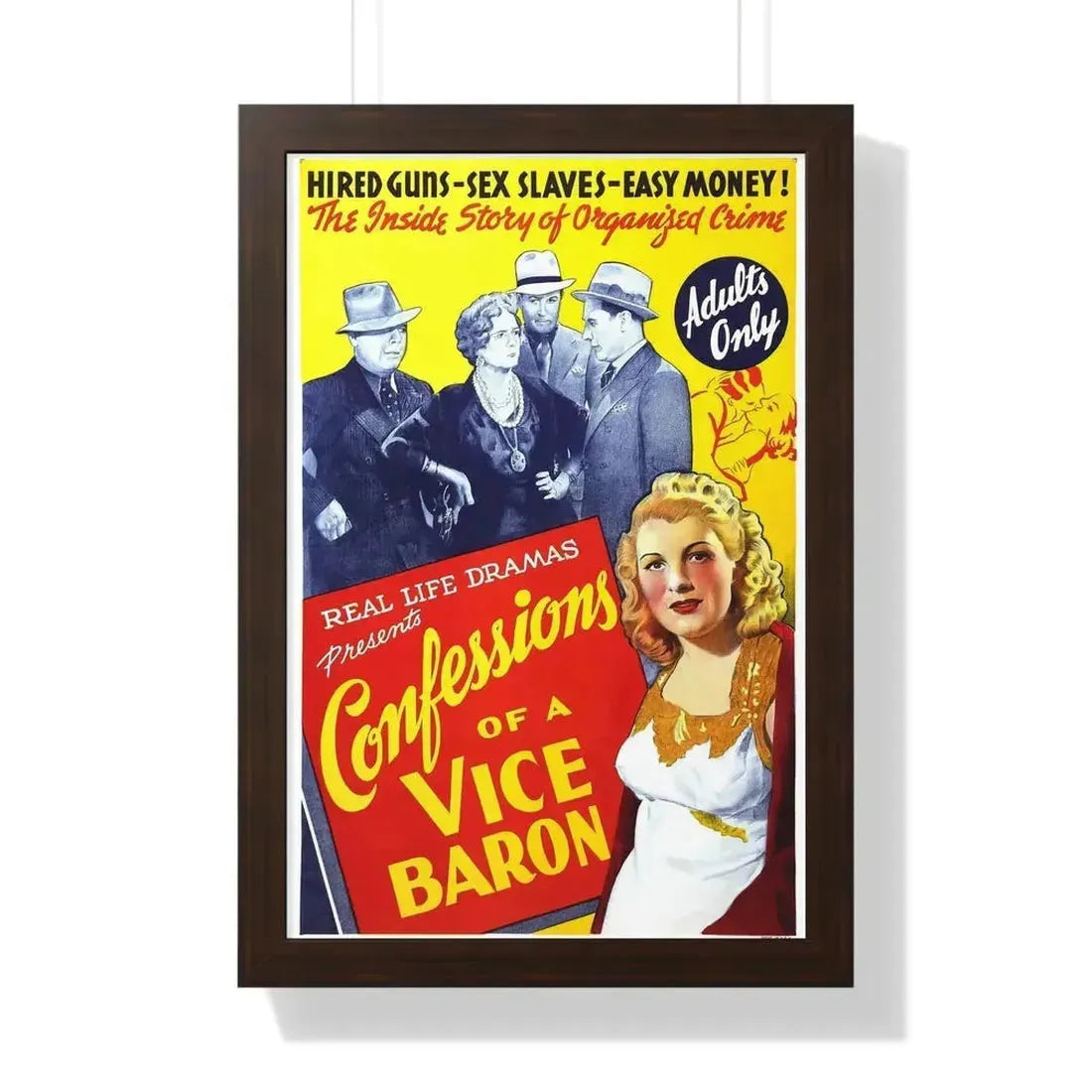 CONFESSIONS OF A VICE BARON 1943 - Framed Movie Poster - The Sticker Space