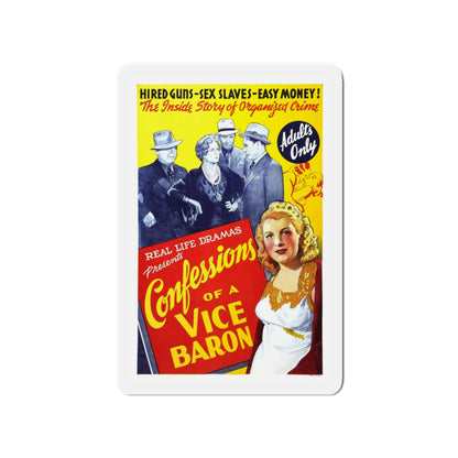 CONFESSIONS OF A VICE BARON 1943 Movie Poster - Die-Cut Magnet-4" x 4"-The Sticker Space