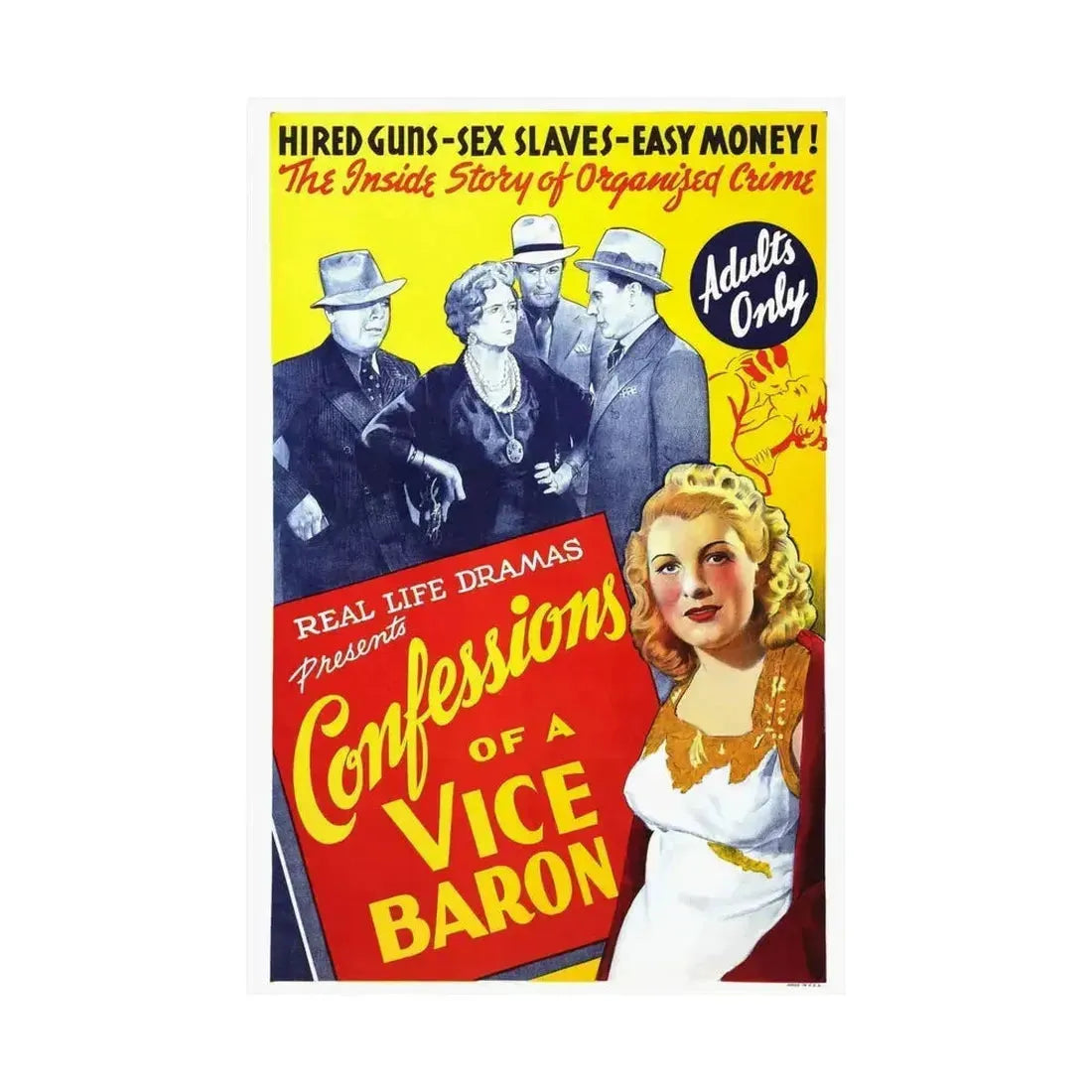 CONFESSIONS OF A VICE BARON 1943 - Paper Movie Poster - The Sticker Space