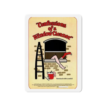 CONFESSIONS OF A WINDOW CLEANER 1974 Movie Poster - Refrigerator Magnet 2 Inch - The Sticker Space