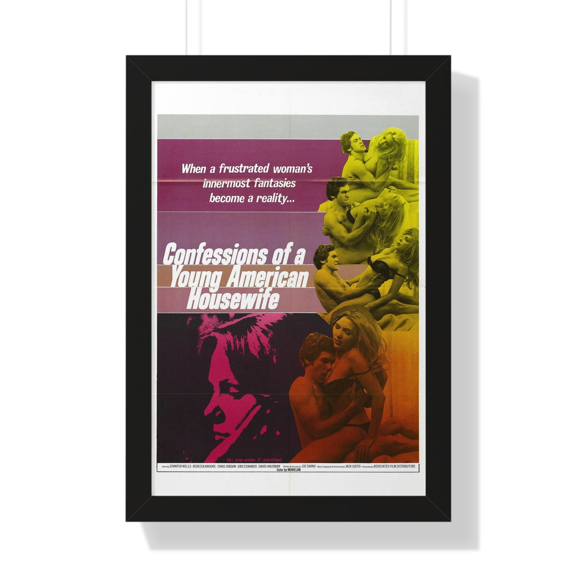 CONFESSIONS OF A YOUNG AMERICAN HOUSEWIFE 1974 - Framed Movie Poster-16″ x 24″-The Sticker Space