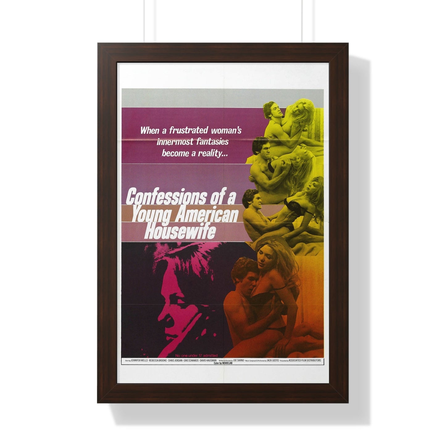 CONFESSIONS OF A YOUNG AMERICAN HOUSEWIFE 1974 - Framed Movie Poster-16″ x 24″-The Sticker Space