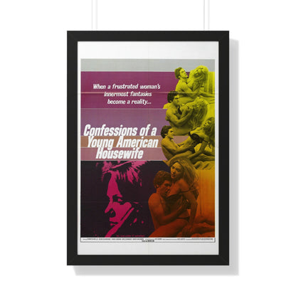 CONFESSIONS OF A YOUNG AMERICAN HOUSEWIFE 1974 - Framed Movie Poster-20" x 30"-The Sticker Space