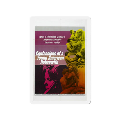 CONFESSIONS OF A YOUNG AMERICAN HOUSEWIFE 1974 Movie Poster - Die-Cut Magnet-3" x 3"-The Sticker Space