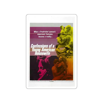 CONFESSIONS OF A YOUNG AMERICAN HOUSEWIFE 1974 Movie Poster STICKER Vinyl Die-Cut Decal 3 Inch - The Sticker Space