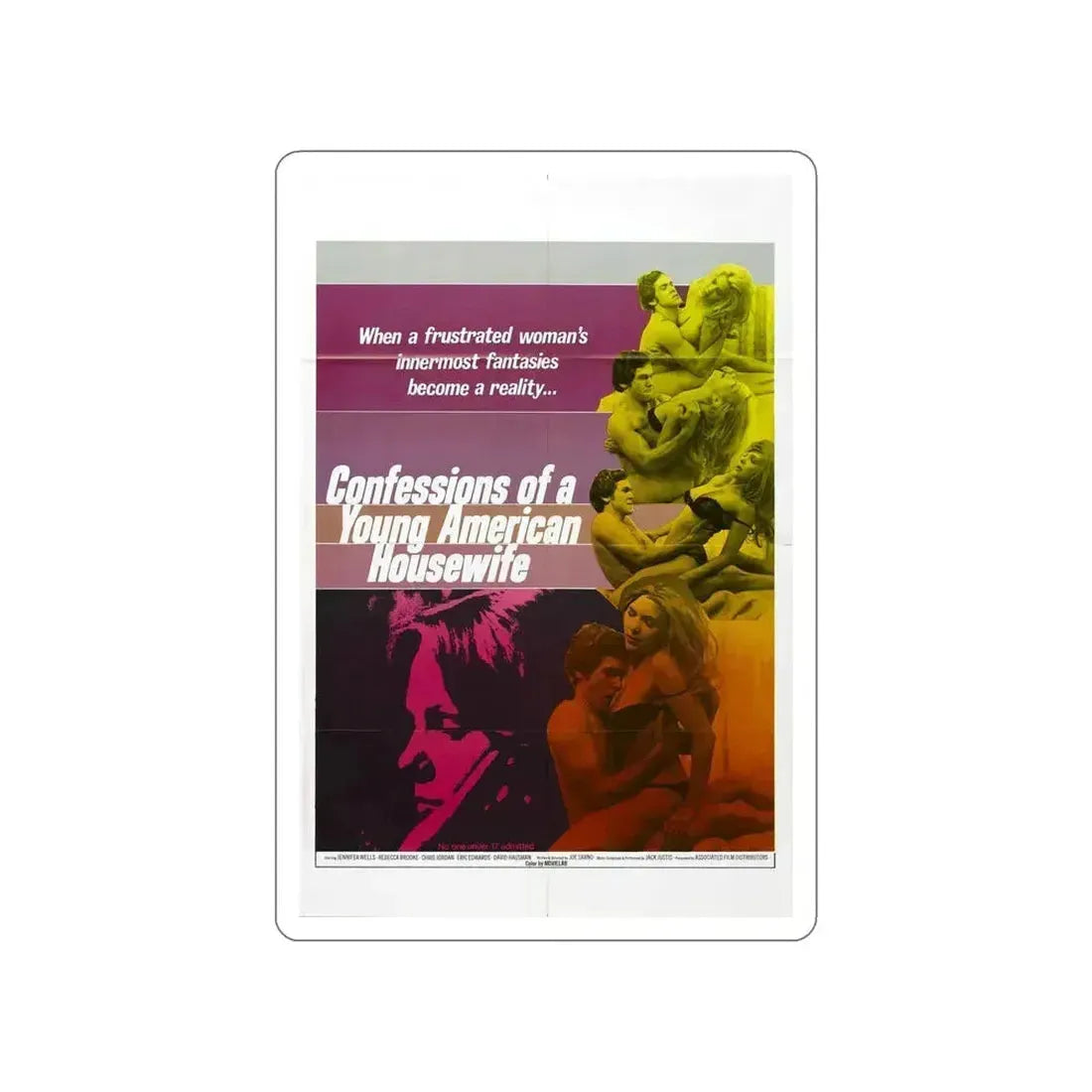 CONFESSIONS OF A YOUNG AMERICAN HOUSEWIFE 1974 Movie Poster STICKER Vinyl Die-Cut Decal 6 Inch - The Sticker Space