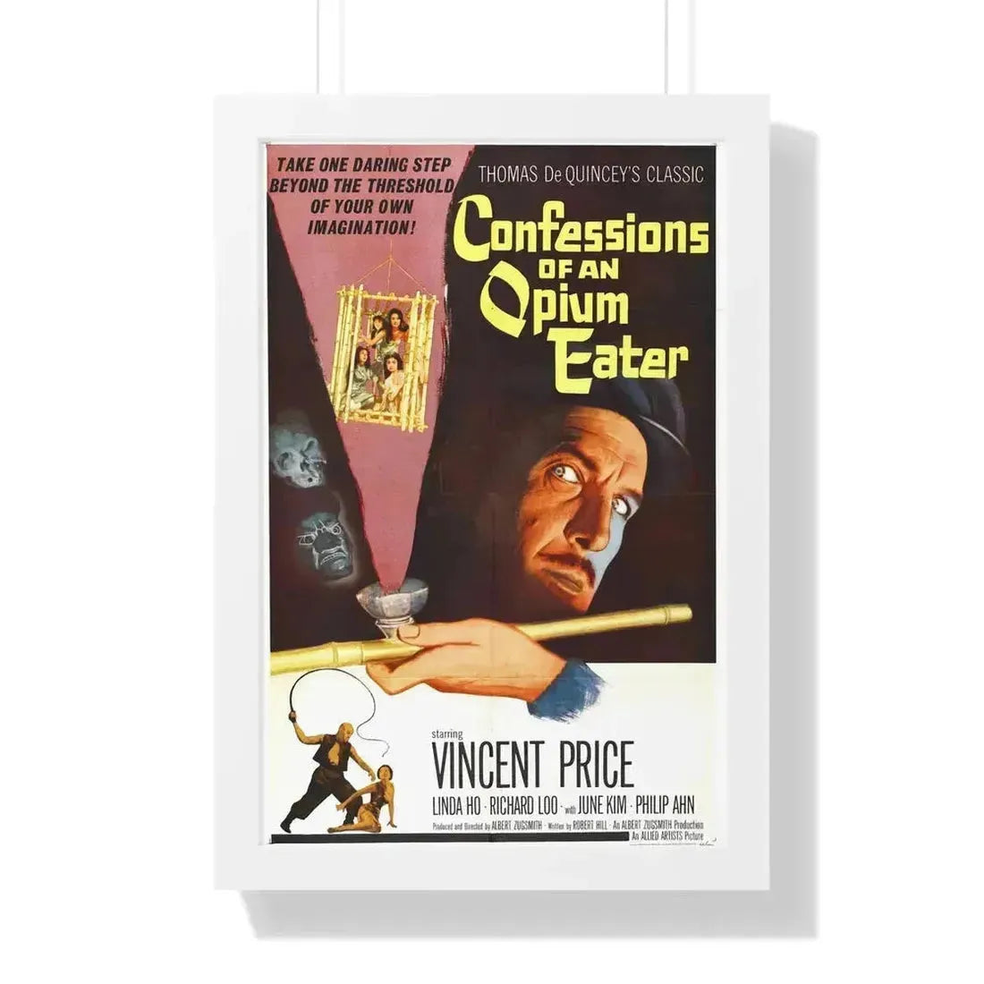 CONFESSIONS OF AN OPIUM EATER 1962 - Framed Movie Poster 16″ x 24″ White - The Sticker Space