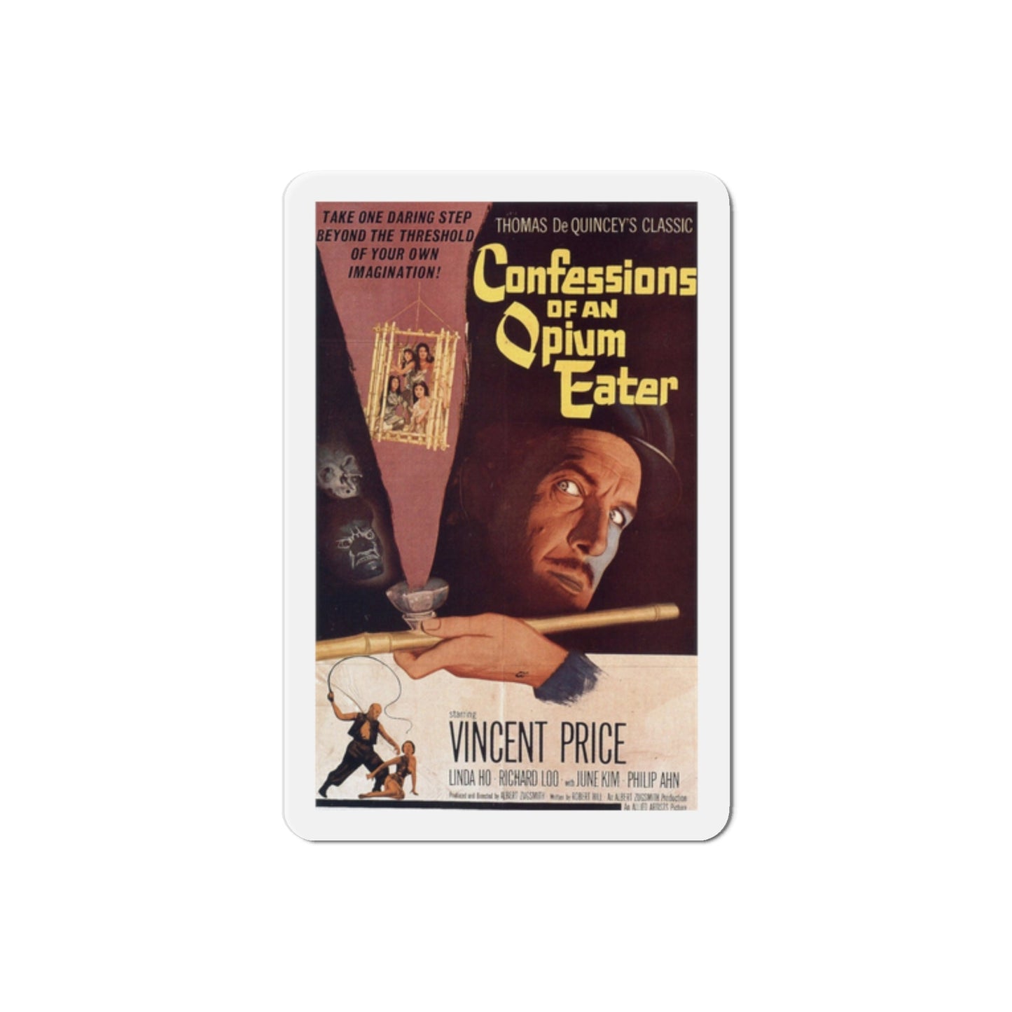 Confessions of an Opium Eater 1962 Movie Poster Die-Cut Magnet-2 Inch-The Sticker Space