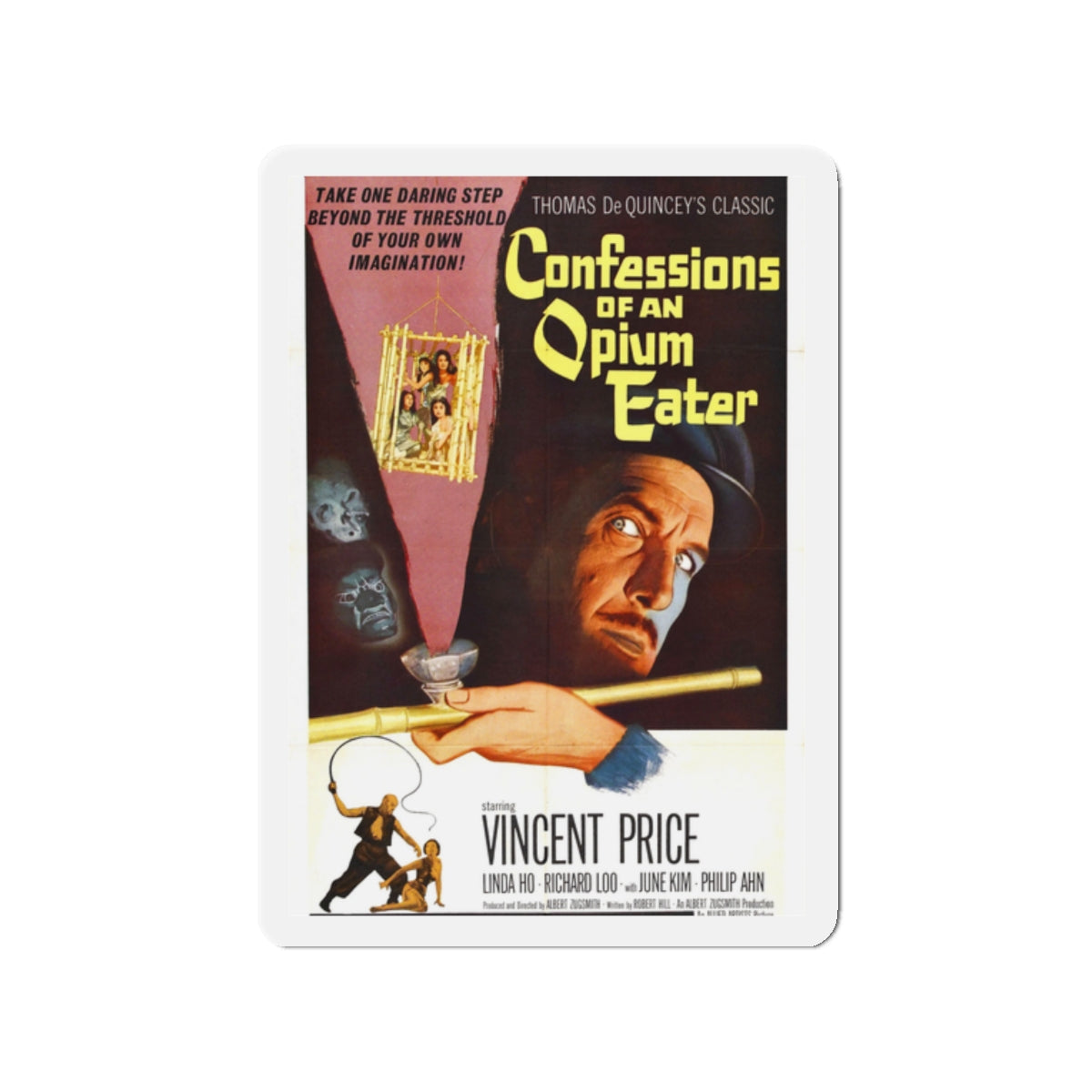 CONFESSIONS OF AN OPIUM EATER 1962 Movie Poster - Die-Cut Magnet-2" x 2"-The Sticker Space