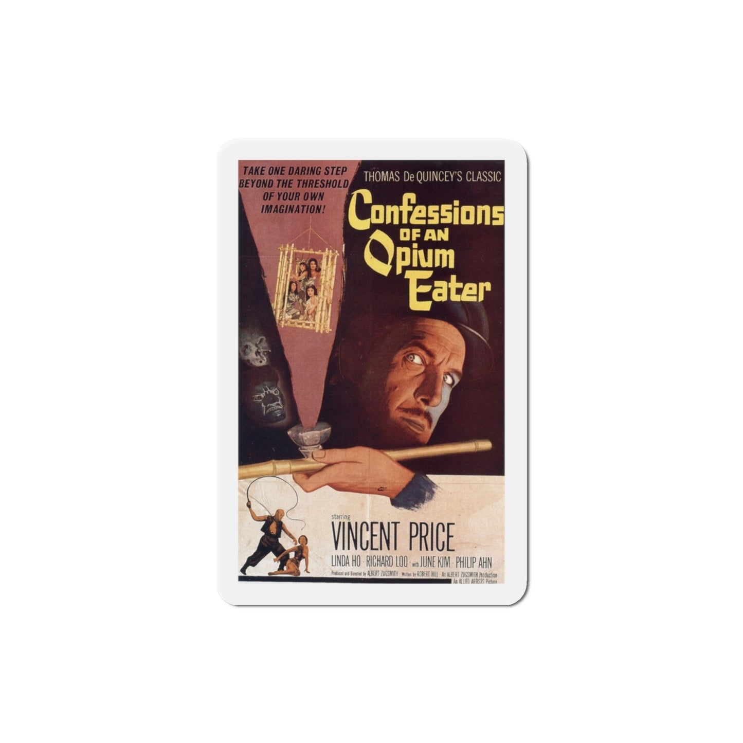 Confessions of an Opium Eater 1962 Movie Poster Die-Cut Magnet-3 Inch-The Sticker Space