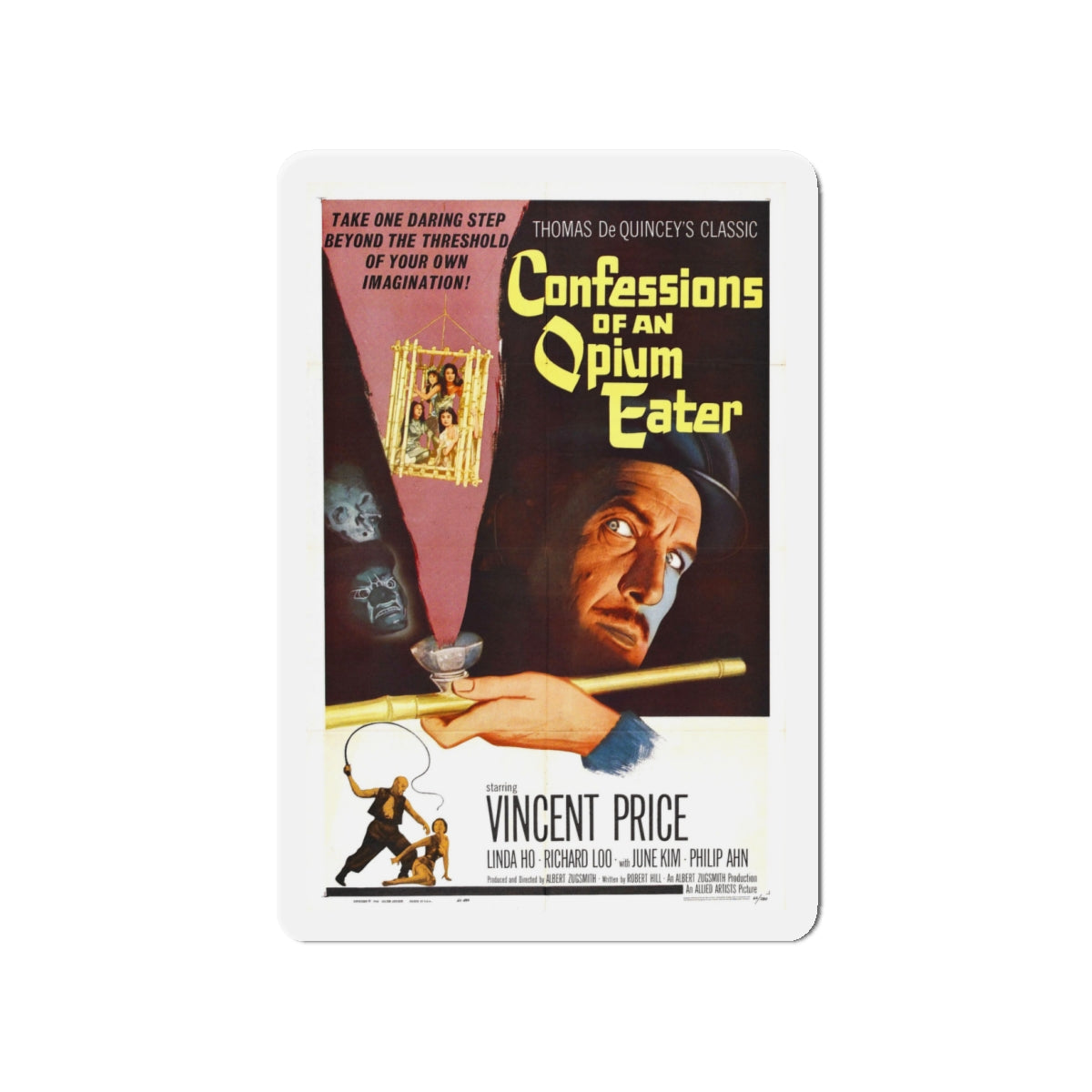 CONFESSIONS OF AN OPIUM EATER 1962 Movie Poster - Die-Cut Magnet-4" x 4"-The Sticker Space