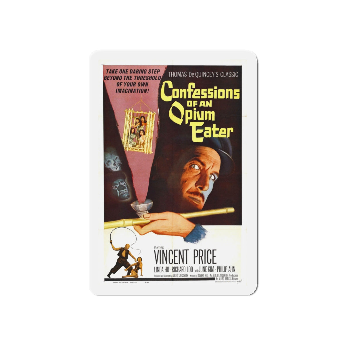 CONFESSIONS OF AN OPIUM EATER 1962 Movie Poster - Die-Cut Magnet-5" x 5"-The Sticker Space