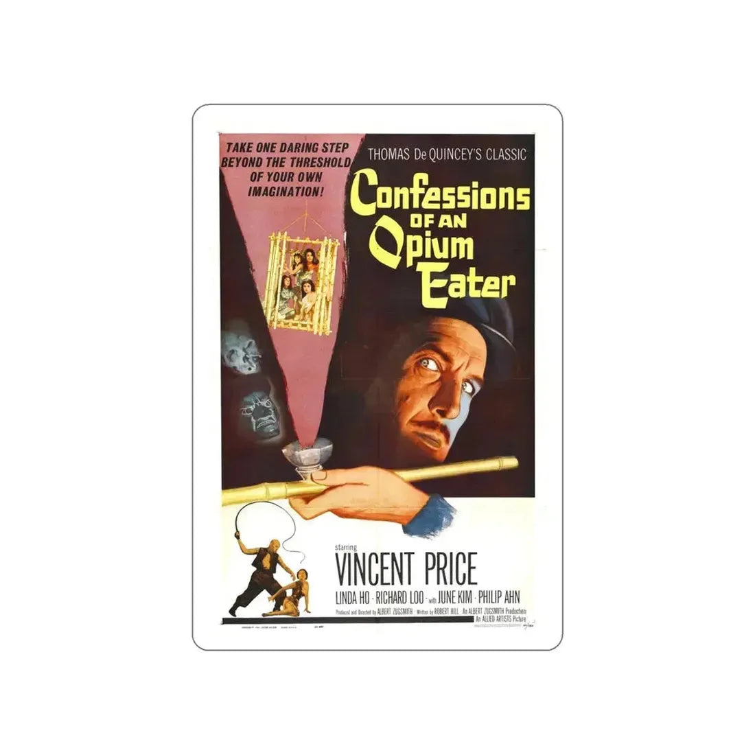CONFESSIONS OF AN OPIUM EATER 1962 Movie Poster STICKER Vinyl Die-Cut Decal 5 Inch - The Sticker Space