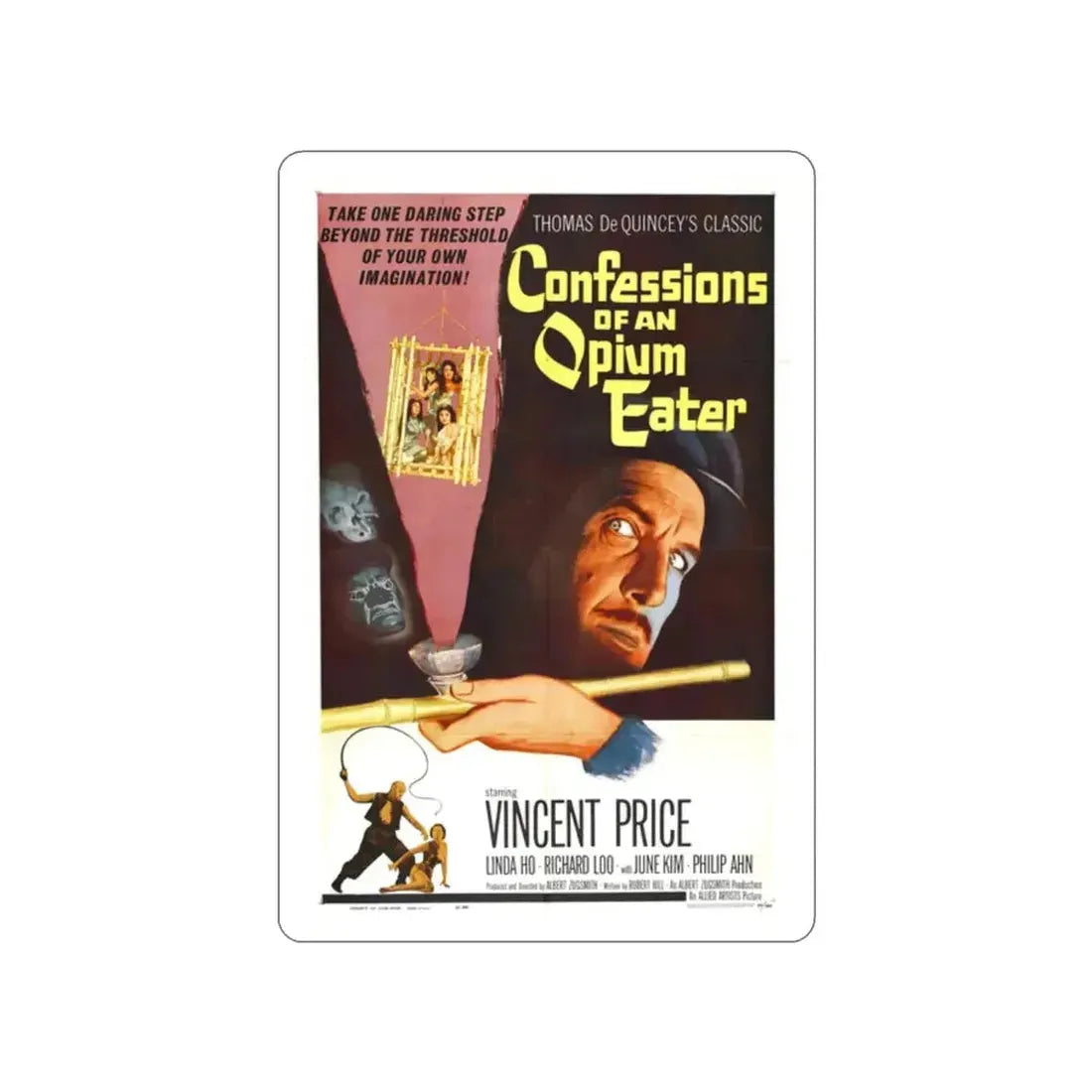 CONFESSIONS OF AN OPIUM EATER 1962 Movie Poster STICKER Vinyl Die-Cut Decal - The Sticker Space