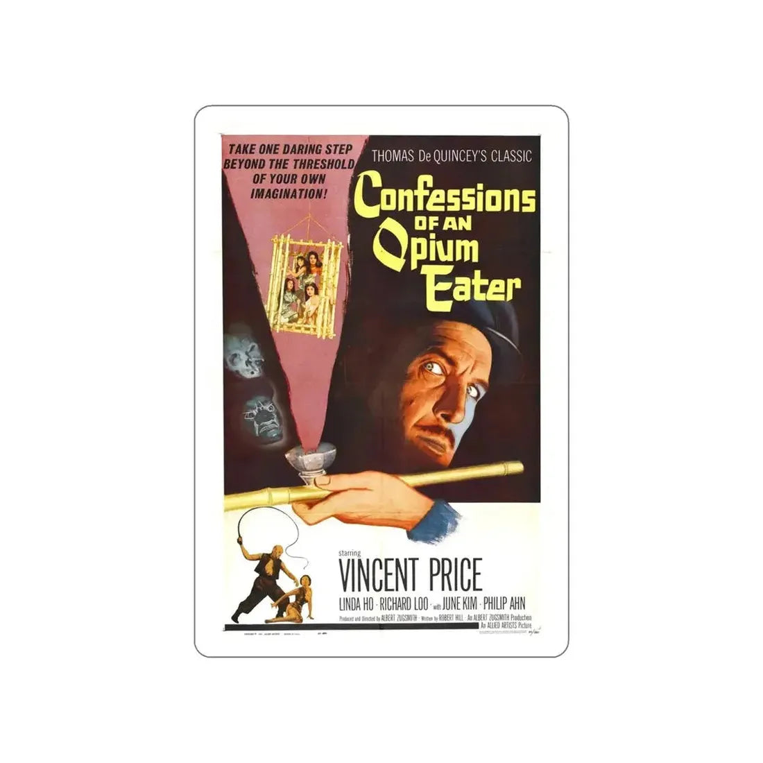 CONFESSIONS OF AN OPIUM EATER 1962 Movie Poster STICKER Vinyl Die-Cut Decal - The Sticker Space