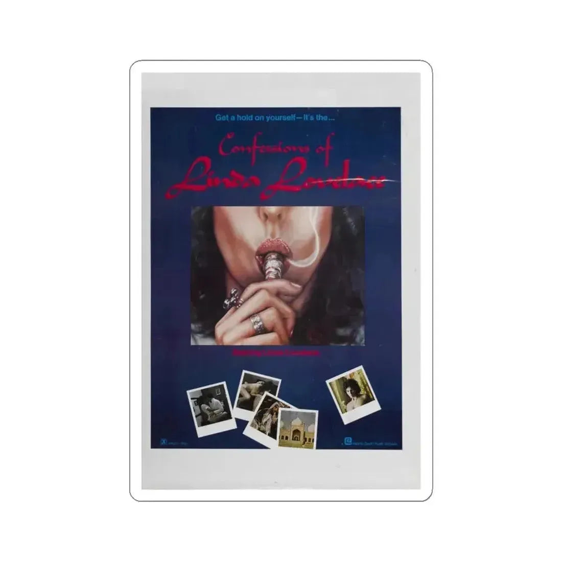 CONFESSIONS OF LINDA LOVELACE 1977 Movie Poster - STICKER Vinyl Kiss-Cut Decal 6 Inch White - The Sticker Space