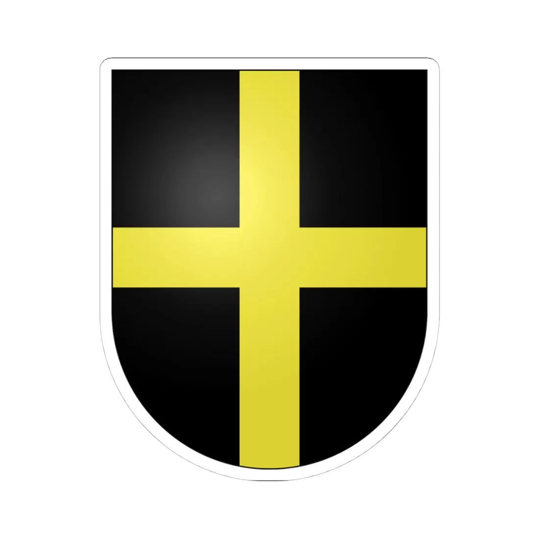 Confignon-coat of arms (Switzerland) (Coat of Arms) STICKER Vinyl Kiss-Cut Decal 4 Inch White - The Sticker Space