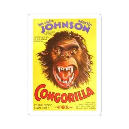 CONGORILLA 1932 Movie Poster - STICKER Vinyl Kiss-Cut Decal 2 Inch White - The Sticker Space