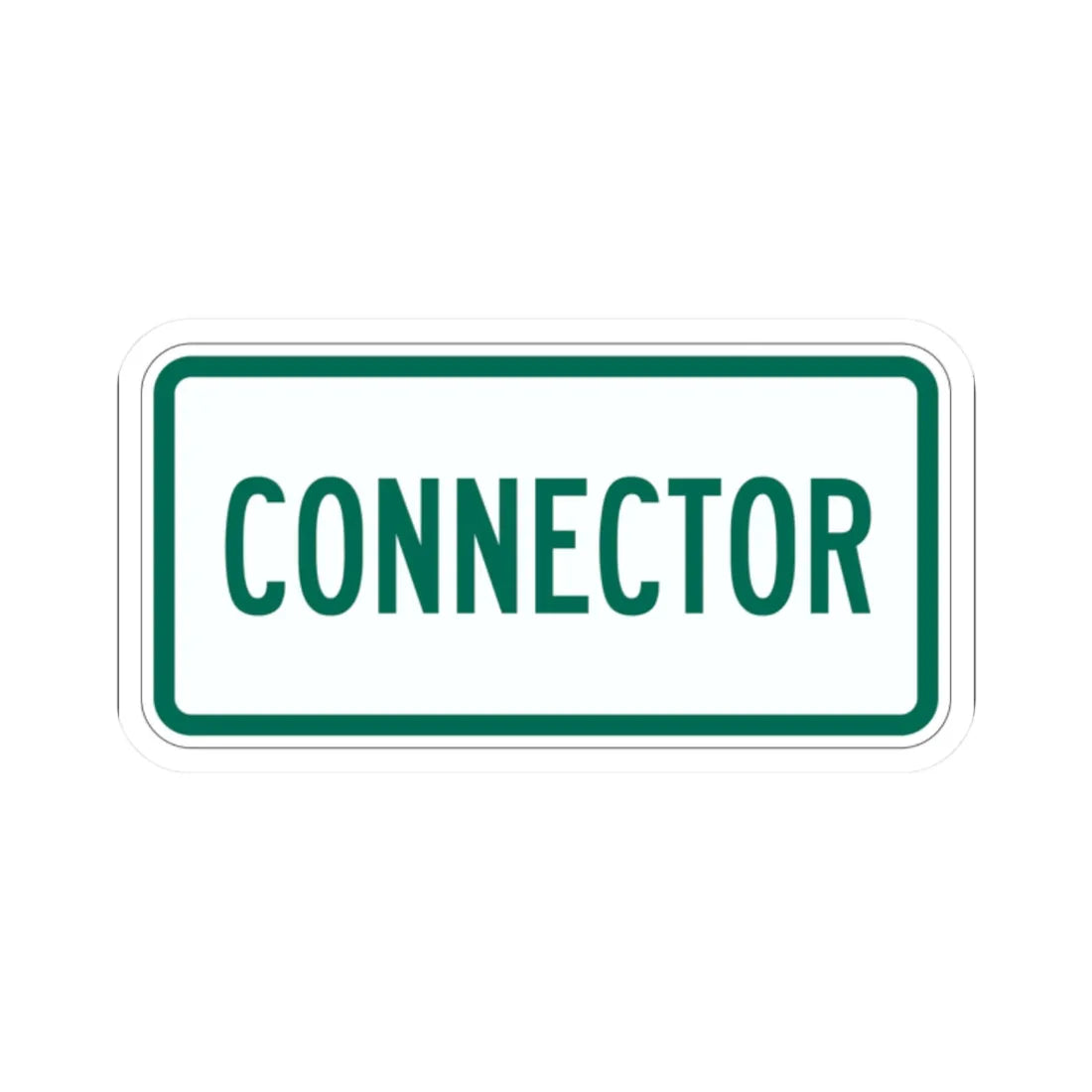 Connector plate Vermont (Vermont) (Road Sign) STICKER Vinyl Kiss-Cut Decal 2 Inch White - The Sticker Space