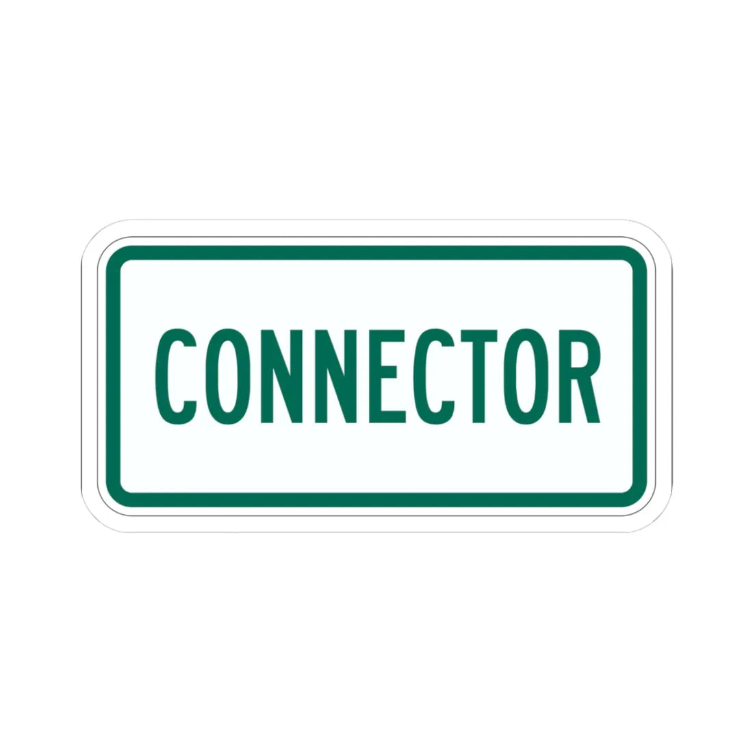 Connector plate Vermont (Vermont) (Road Sign) STICKER Vinyl Kiss-Cut Decal 3 Inch White - The Sticker Space