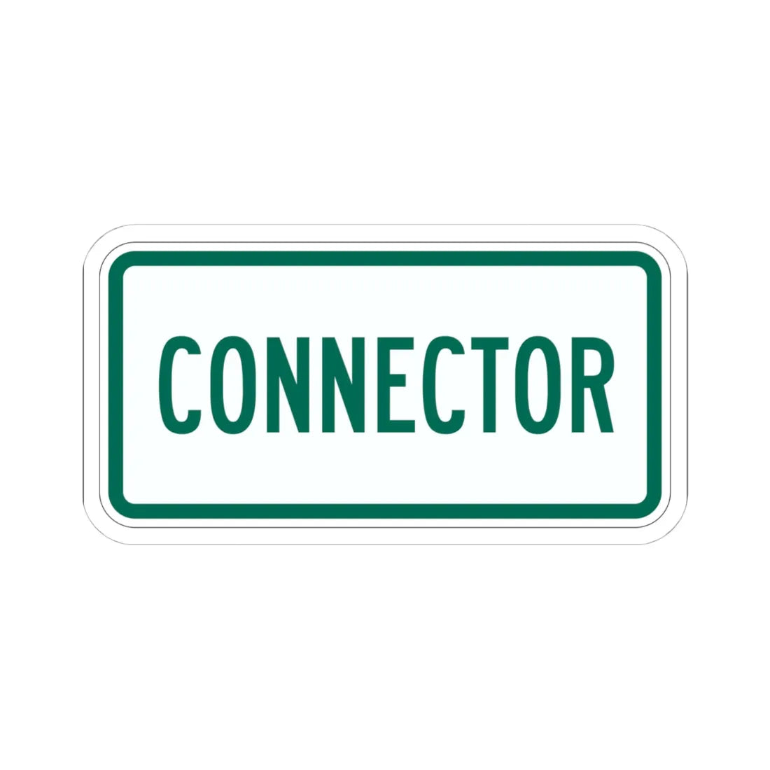 Connector plate Vermont (Vermont) (Road Sign) STICKER Vinyl Kiss-Cut Decal 4 Inch White - The Sticker Space