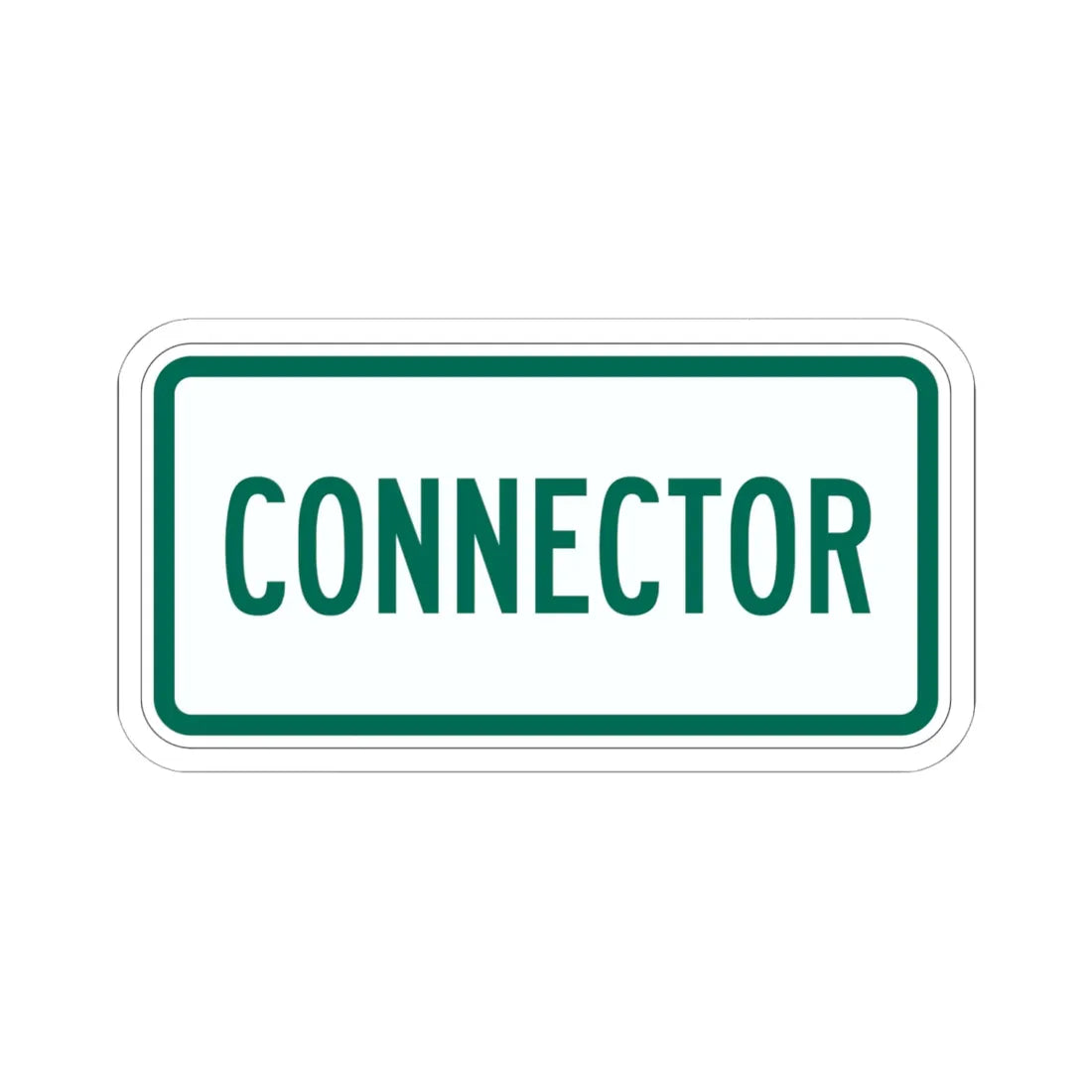 Connector plate Vermont (Vermont) (Road Sign) STICKER Vinyl Kiss-Cut Decal 6 Inch White - The Sticker Space