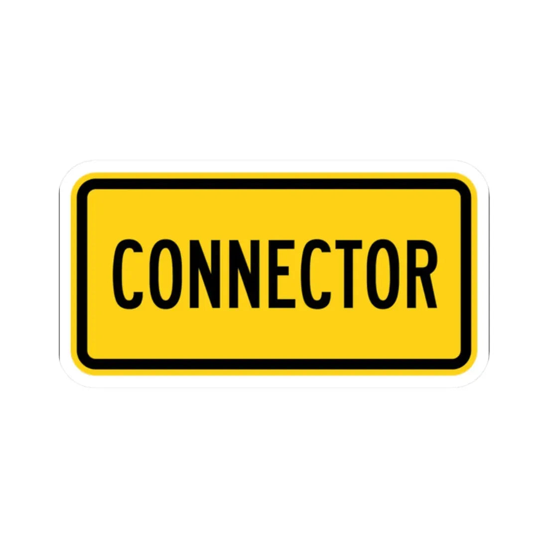Connector plate Wyoming (Wyoming) (Road Sign) STICKER Vinyl Kiss-Cut Decal 2 Inch White - The Sticker Space
