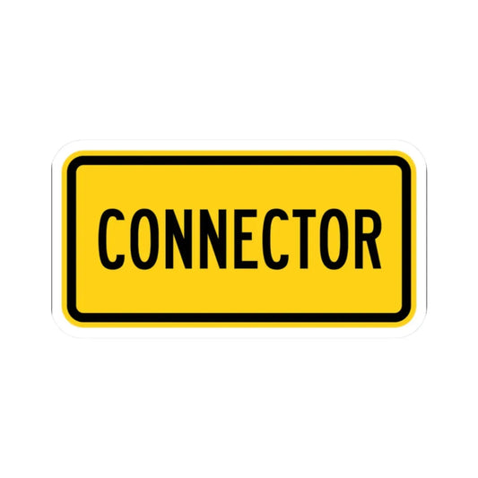 Connector plate Wyoming (Wyoming) (Road Sign) STICKER Vinyl Kiss-Cut Decal 2 Inch White - The Sticker Space