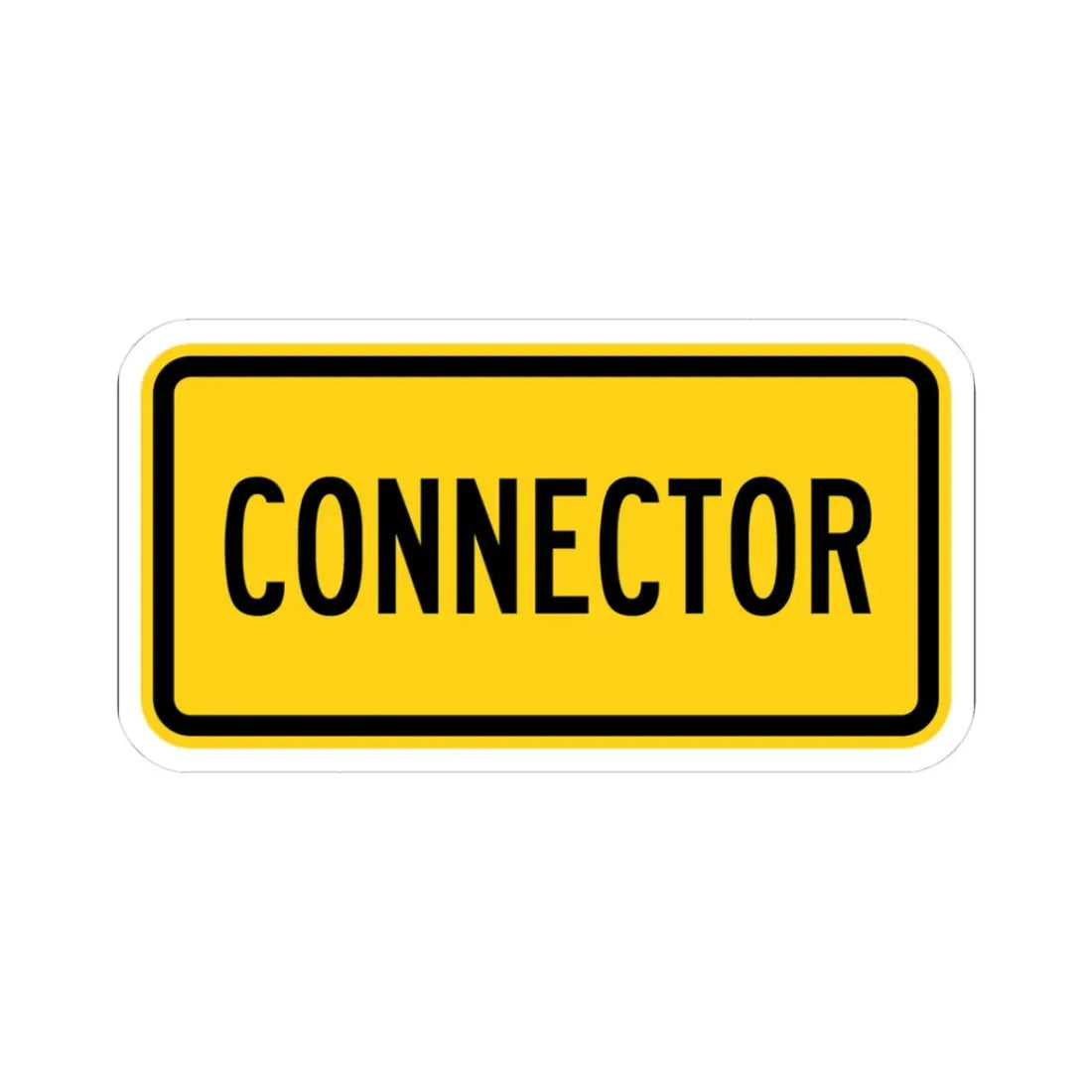 Connector plate Wyoming (Wyoming) (Road Sign) STICKER Vinyl Kiss-Cut Decal 3 Inch White - The Sticker Space
