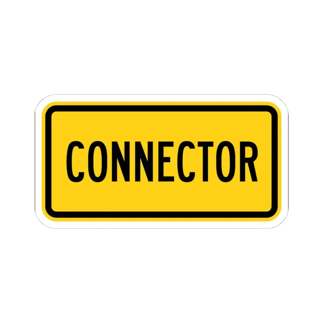 Connector plate Wyoming (Wyoming) (Road Sign) STICKER Vinyl Kiss-Cut Decal 4 Inch White - The Sticker Space