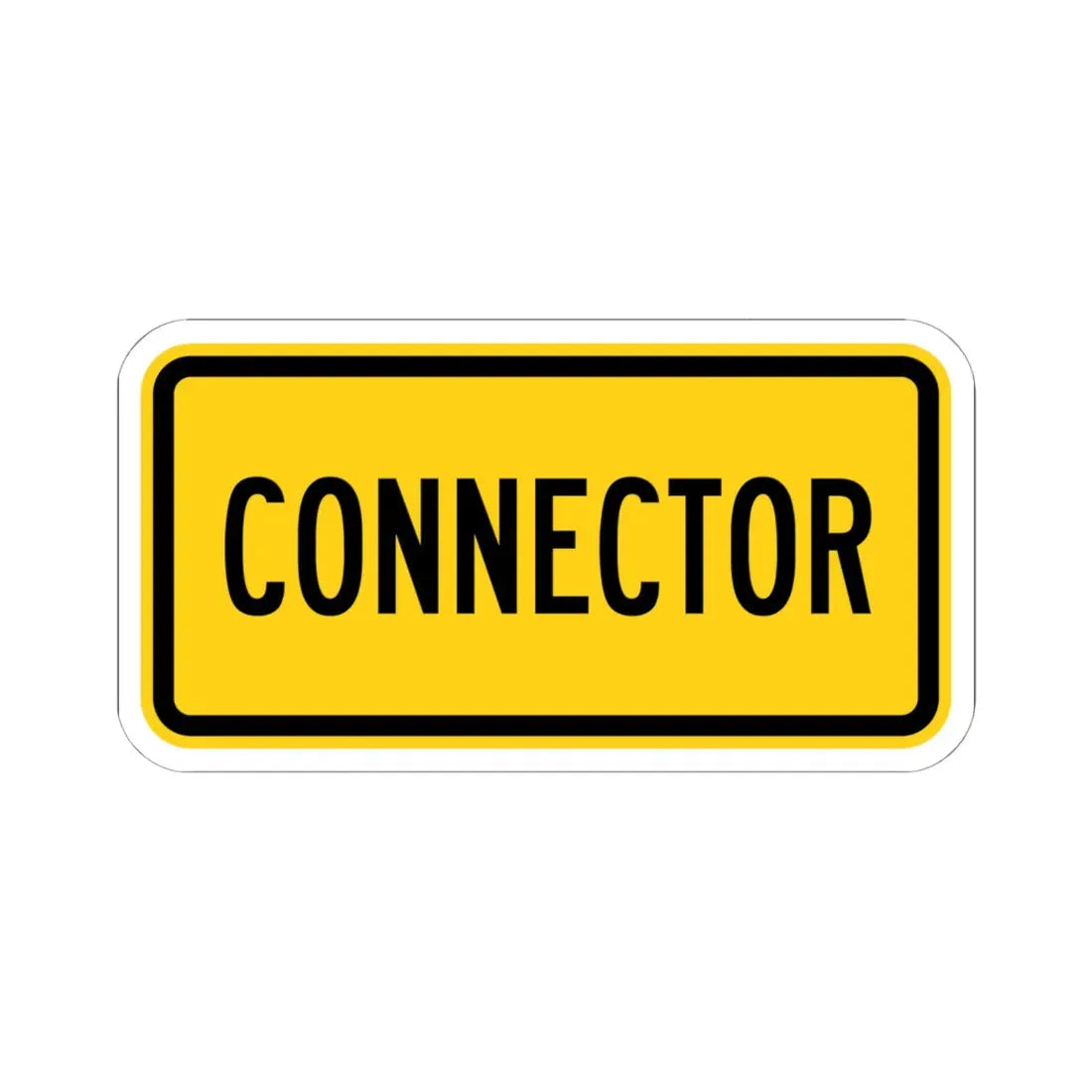 Connector plate Wyoming (Wyoming) (Road Sign) STICKER Vinyl Kiss-Cut Decal 6 Inch White - The Sticker Space