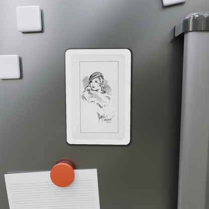 Connie Illustration (1933) (Magazine Illustration) Refrigerator Magnet-The Sticker Space