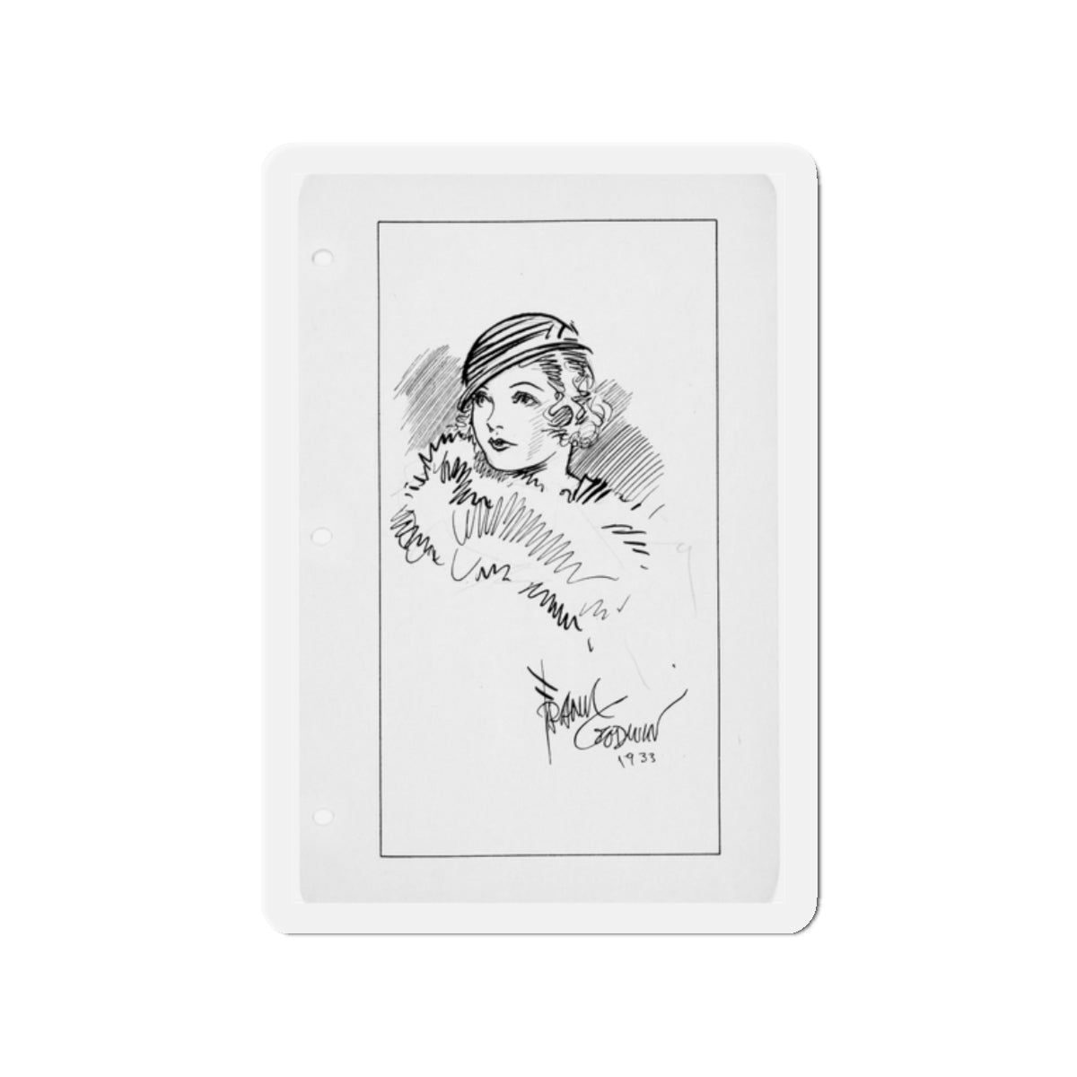 Connie Illustration (1933) (Magazine Illustration) Refrigerator Magnet-2" x 2"-The Sticker Space