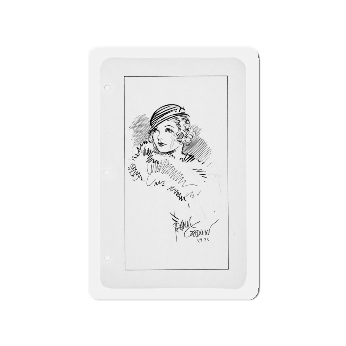 Connie Illustration (1933) (Magazine Illustration) Refrigerator Magnet-3" x 3"-The Sticker Space