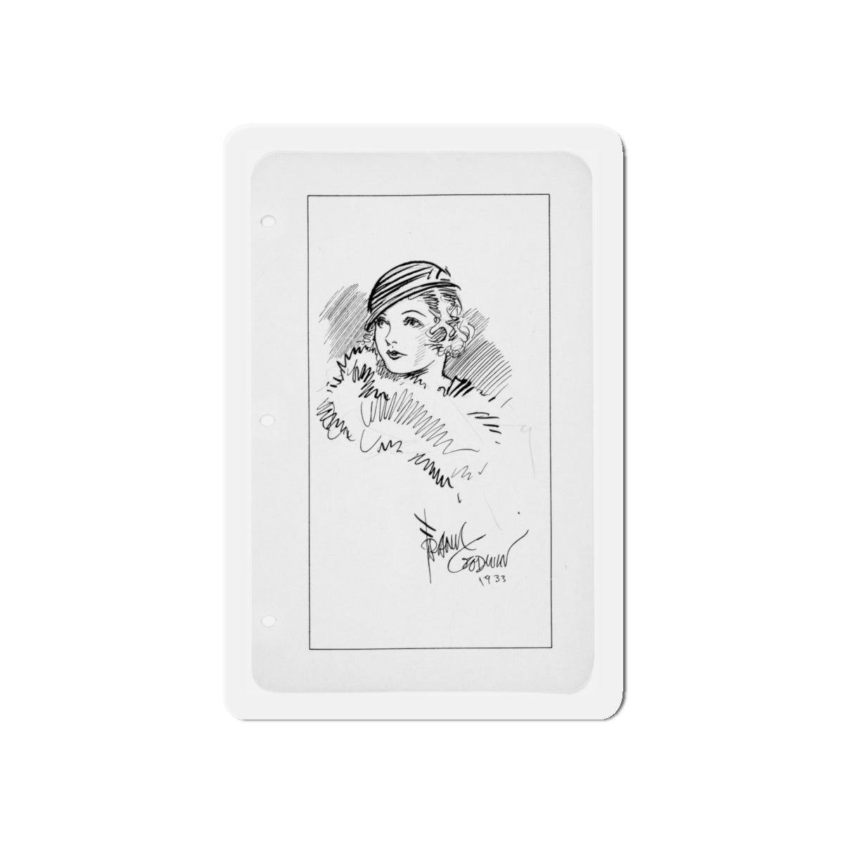 Connie Illustration (1933) (Magazine Illustration) Refrigerator Magnet-5" x 5"-The Sticker Space