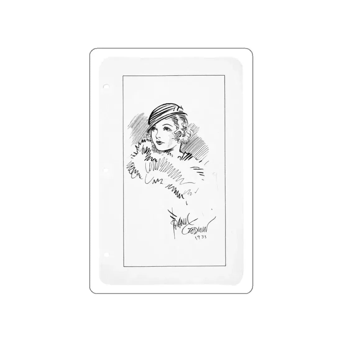 Connie Illustration (1933) (Magazine Illustration) STICKER Vinyl Die-Cut Decal White Die-Cut 3 Inch - The Sticker Space