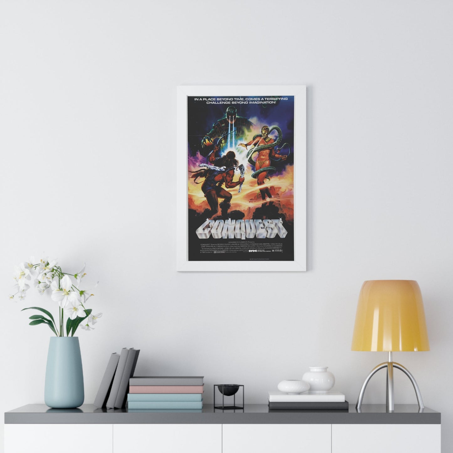 CONQUEST 1983 - Framed Movie Poster-The Sticker Space