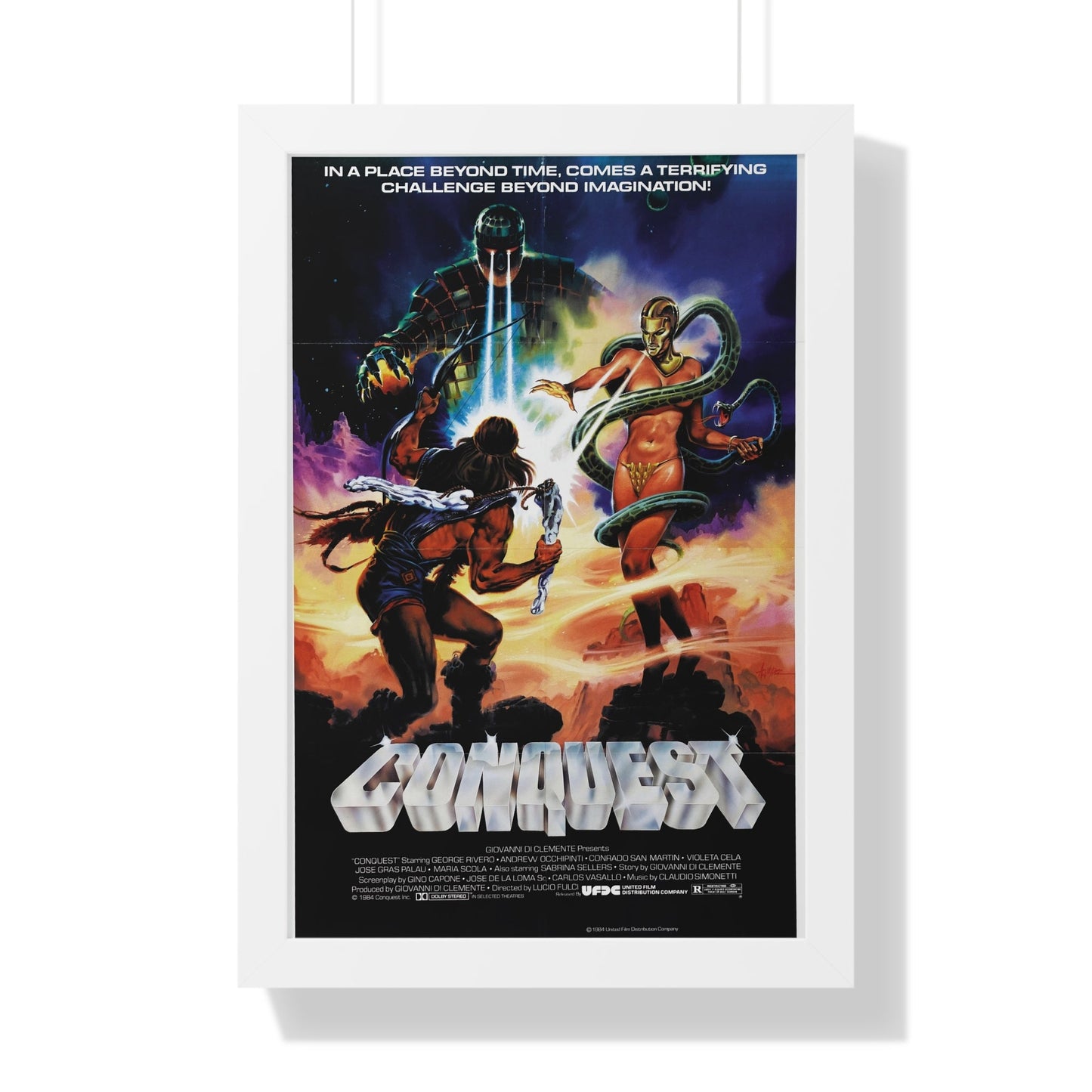 CONQUEST 1983 - Framed Movie Poster-16″ x 24″-The Sticker Space