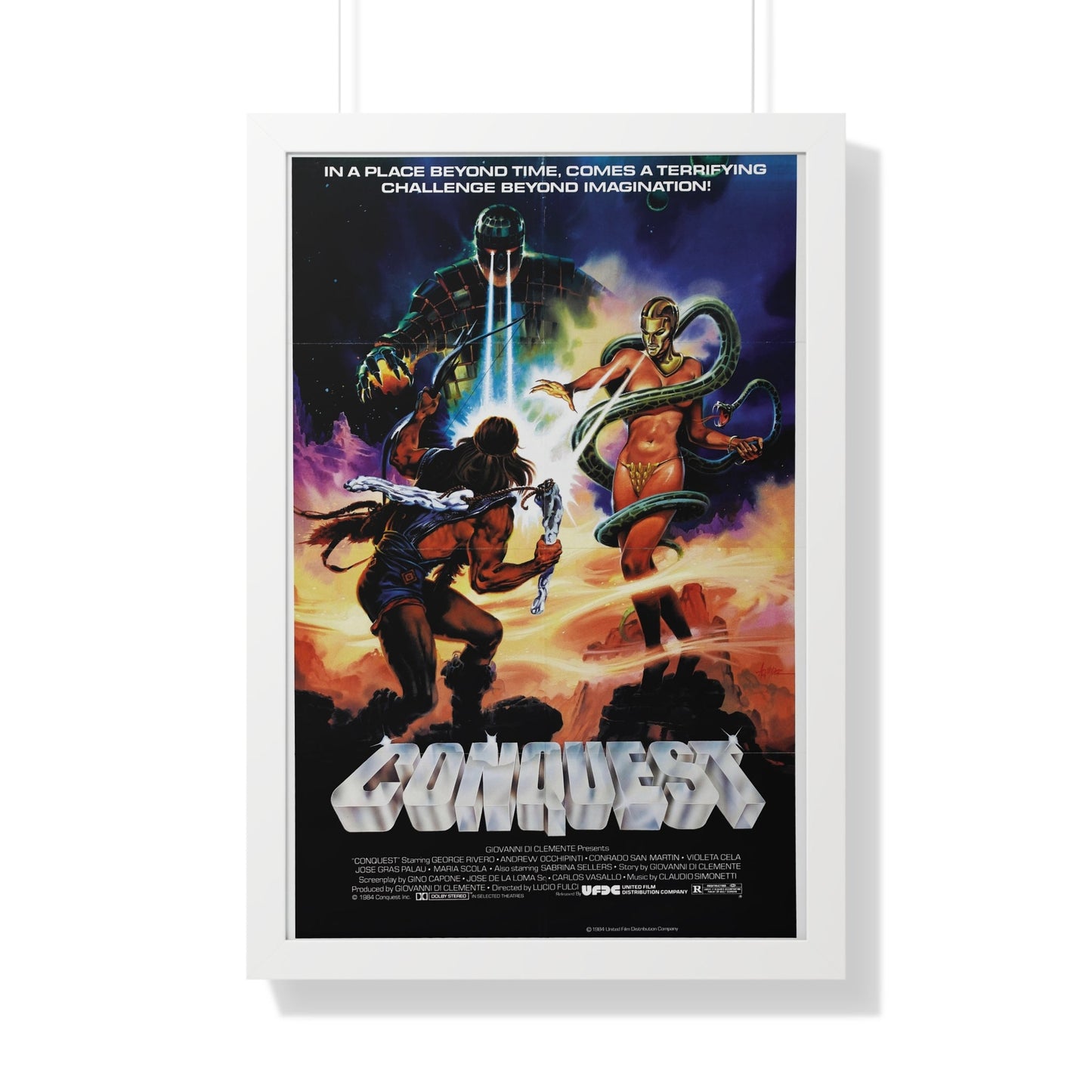 CONQUEST 1983 - Framed Movie Poster-20" x 30"-The Sticker Space