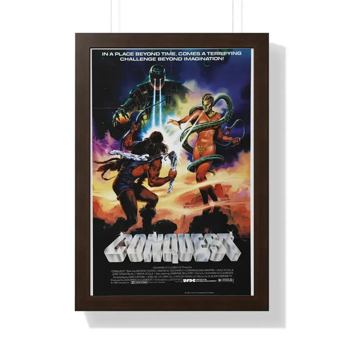 CONQUEST 1983 - Framed Movie Poster - The Sticker Space