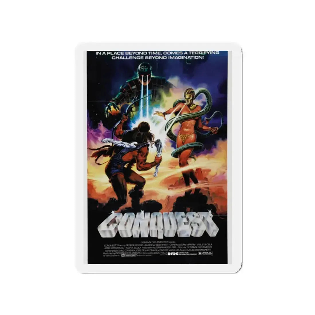 CONQUEST 1983 Movie Poster - Refrigerator Magnet 2 Inch - The Sticker Space