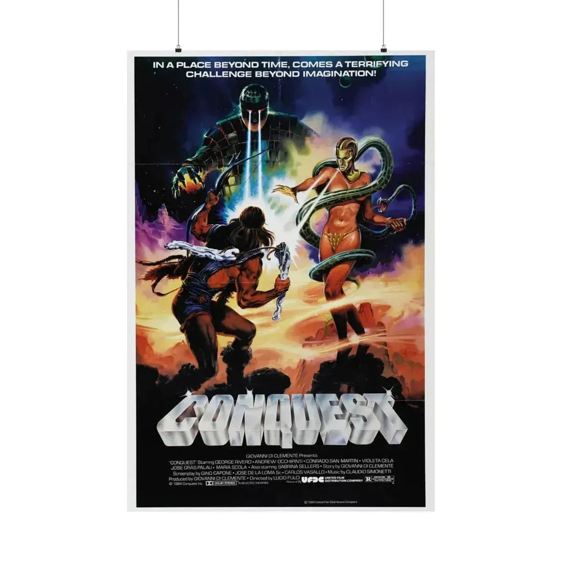 CONQUEST 1983 - Paper Movie Poster 36" x 54" Matte - The Sticker Space