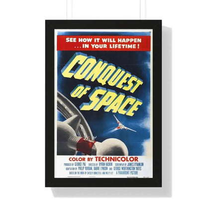 CONQUEST OF SPACE 1955 - Framed Movie Poster 16″ x 24″ Black - The Sticker Space