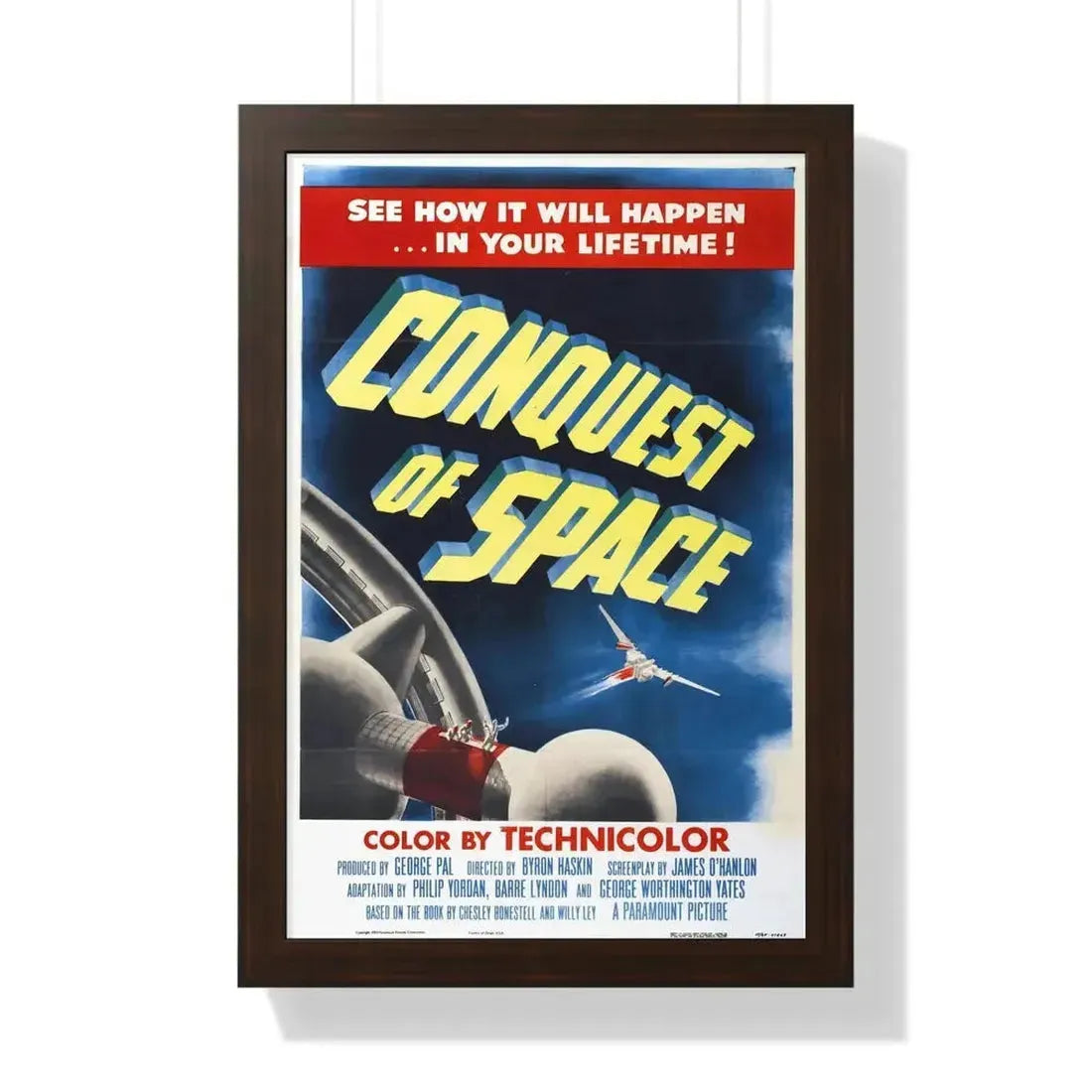 CONQUEST OF SPACE 1955 - Framed Movie Poster - The Sticker Space