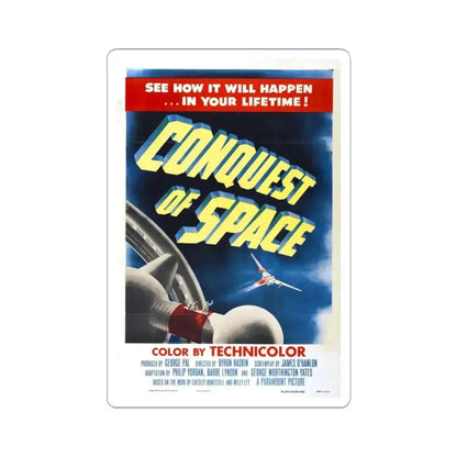 CONQUEST OF SPACE 1955 Movie Poster - STICKER Vinyl Kiss-Cut Decal 6 Inch White - The Sticker Space
