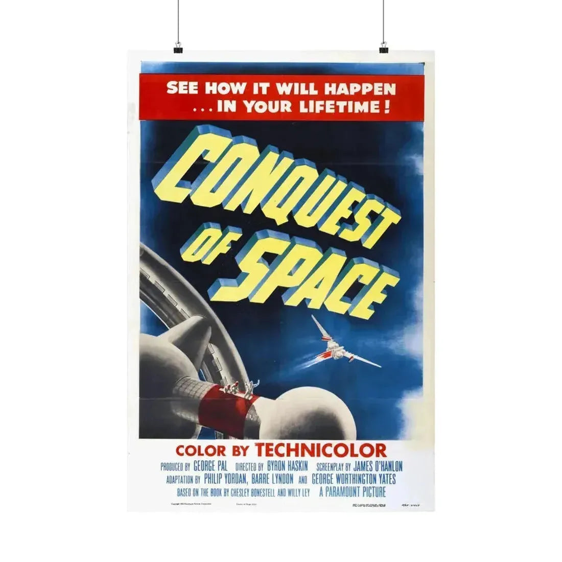CONQUEST OF SPACE 1955 - Paper Movie Poster 24″ x 36″ Matte - The Sticker Space
