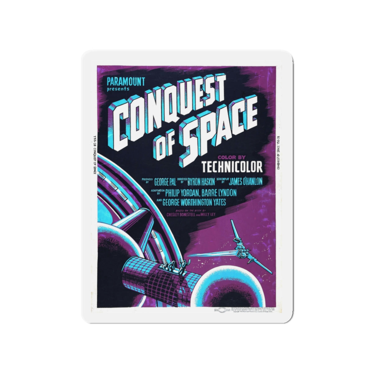 CONQUEST OF SPACE (2) 1955 Movie Poster - Die-Cut Magnet-3" x 3"-The Sticker Space