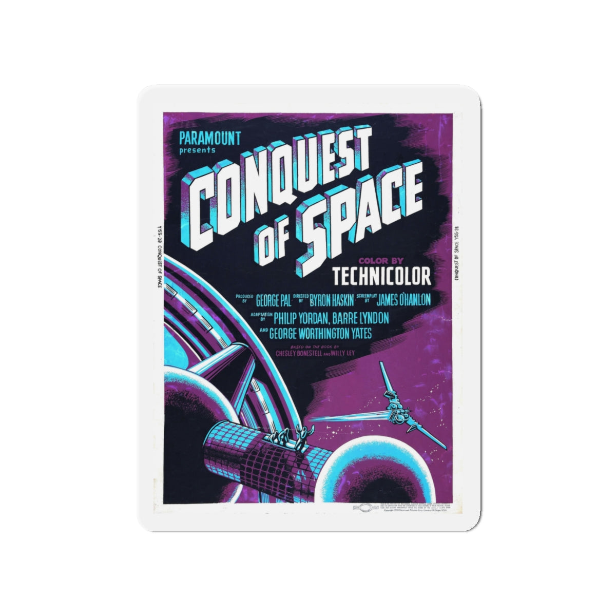 CONQUEST OF SPACE (2) 1955 Movie Poster - Die-Cut Magnet-4" x 4"-The Sticker Space