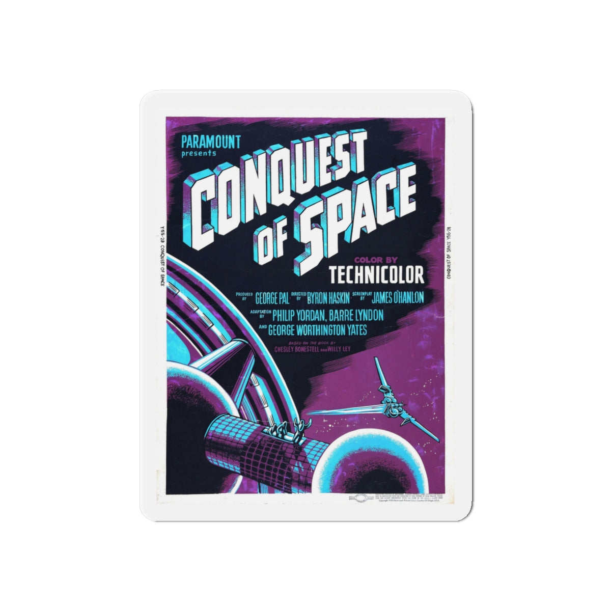 CONQUEST OF SPACE (2) 1955 Movie Poster - Die-Cut Magnet-6 × 6"-The Sticker Space